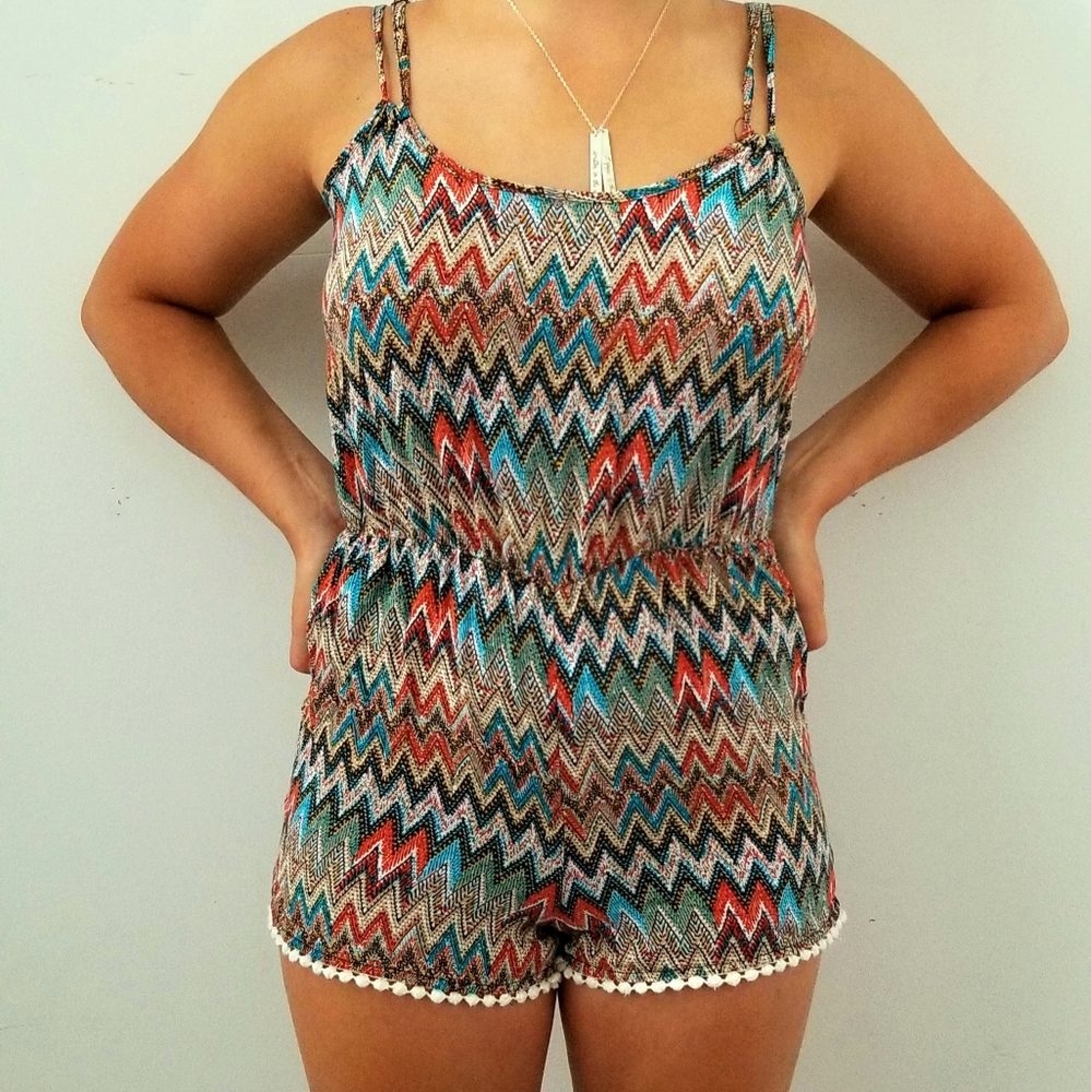 Printed Multicolor Romper